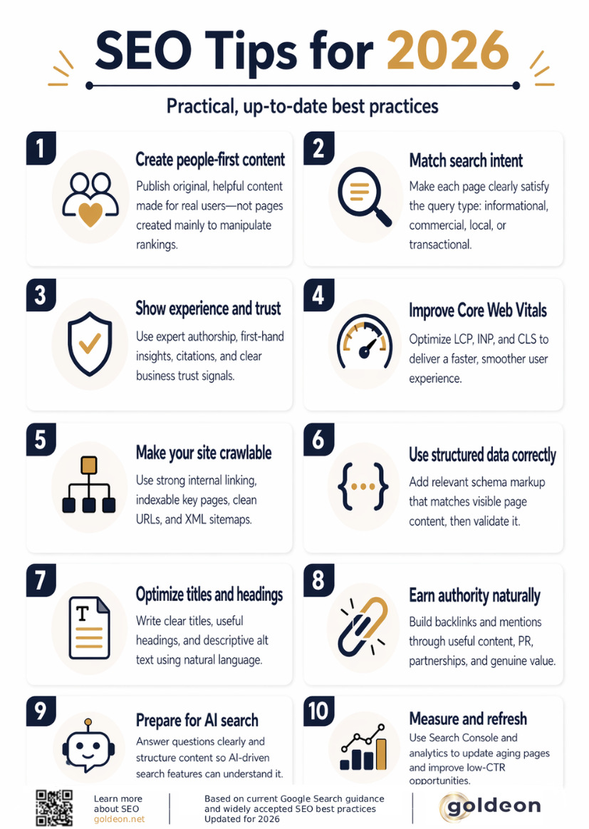 SEO Tips for 2026 | Goldeon Agency